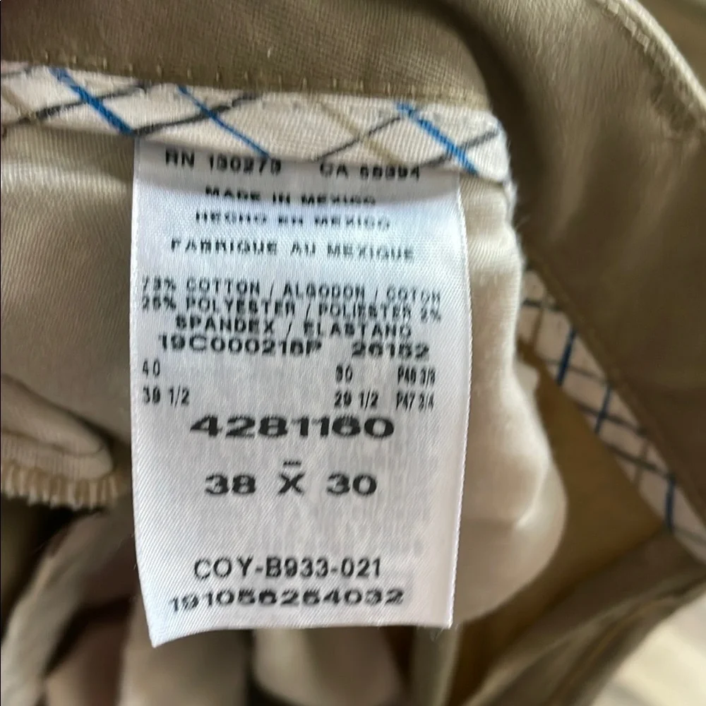 Men's Lee Total Freedom Tan Pants - Size 38/30 - Picture 3 of 3